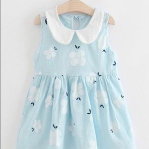 Pretty floral doll collar dress for baby 12-18